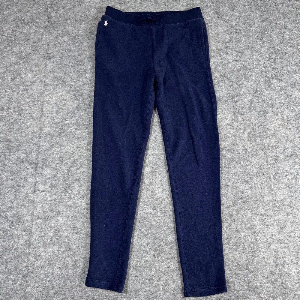 Polo Ralph Lauren Sweatpants Girls L 12-14 Navy Blue Pony Logo Joggers